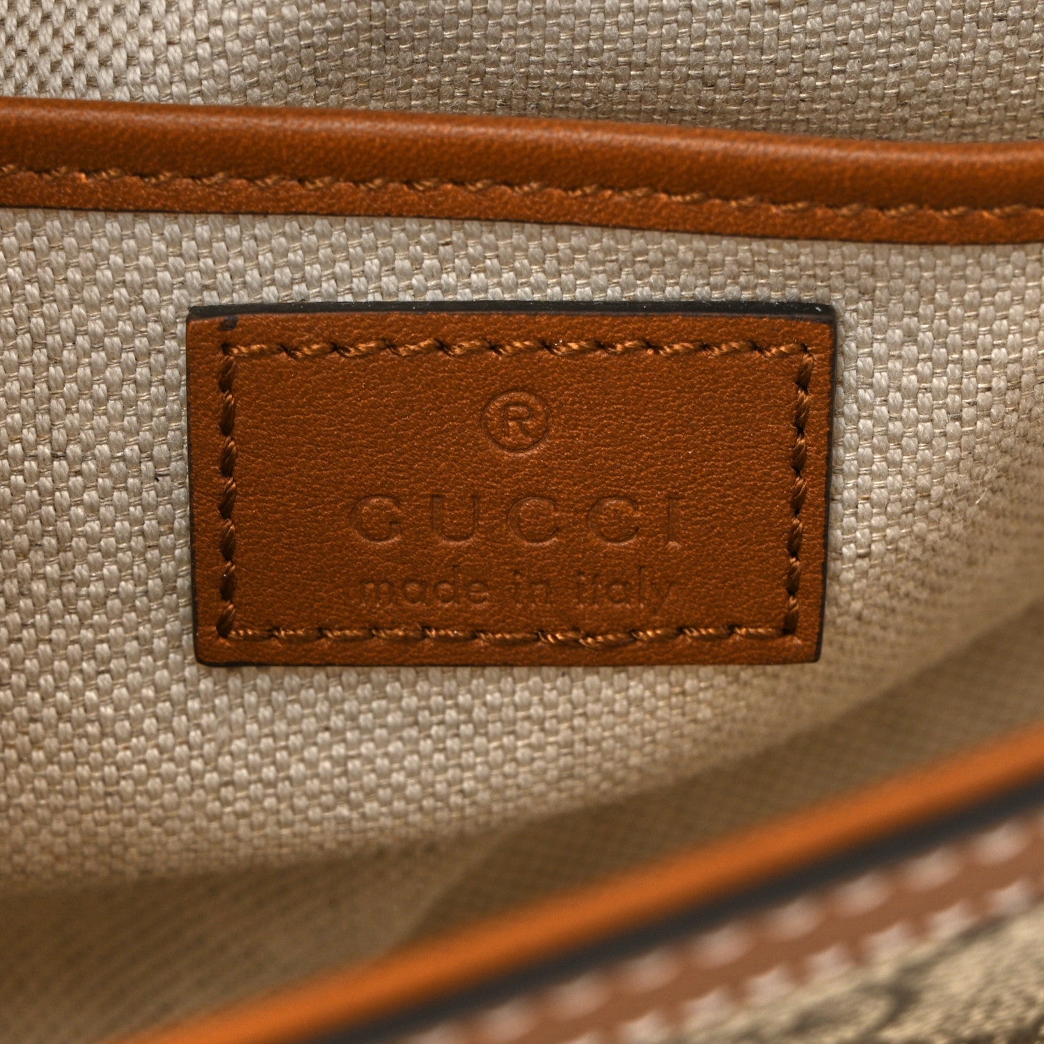 Gucci GG Supreme Monogram Horsebit 1955 Soft Small Shoulder Bag Beige Brown