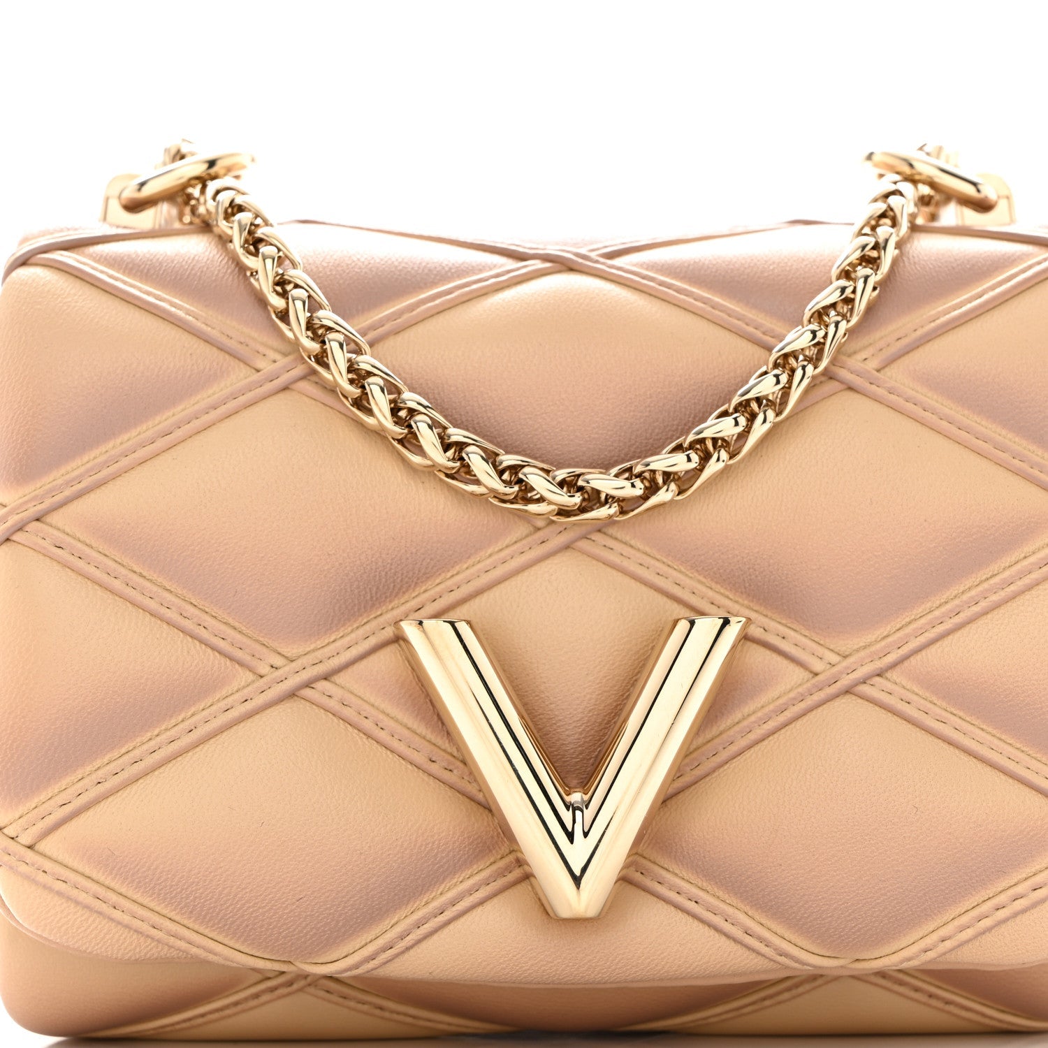Louis Vuitton Lambskin Malletage Pico GO-14 Pink