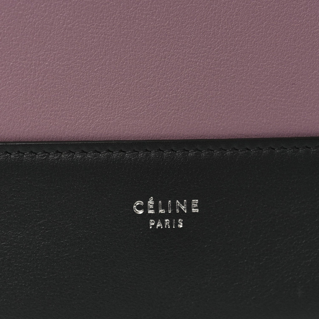 Celine Shiny Smooth Calfskin Medium Frame Shoulder Bag Liquorice Antique Rose