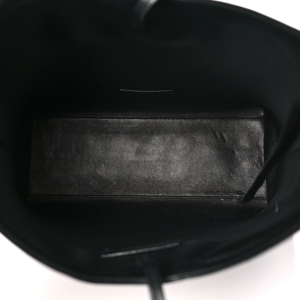 Saint Laurent Patent Calfskin Rendez-Vous Hobo Black