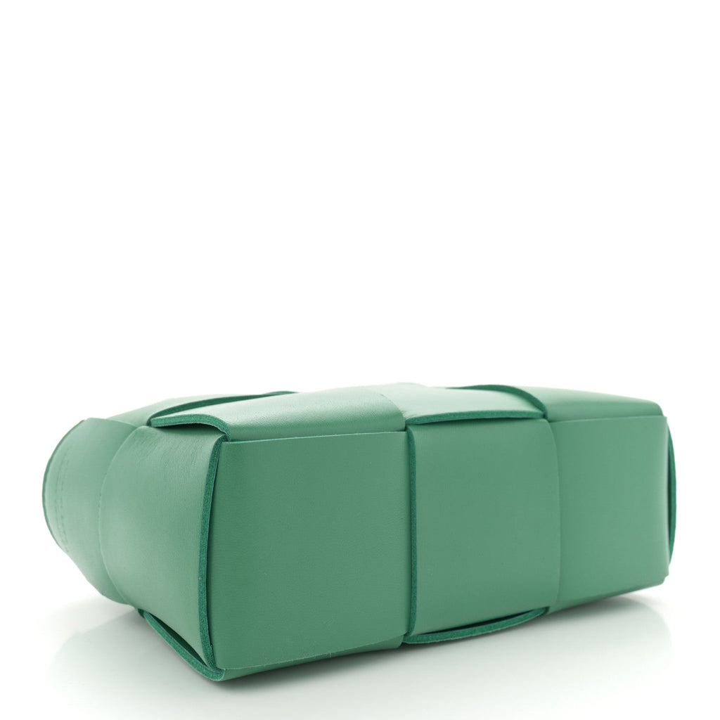 Bottega Veneta Nappa Maxi Intreccio Mini Arco Tote Green