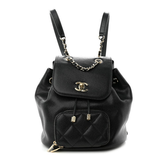 Chanel Caviar Quilted Mini Business Affinity Backpack  Black