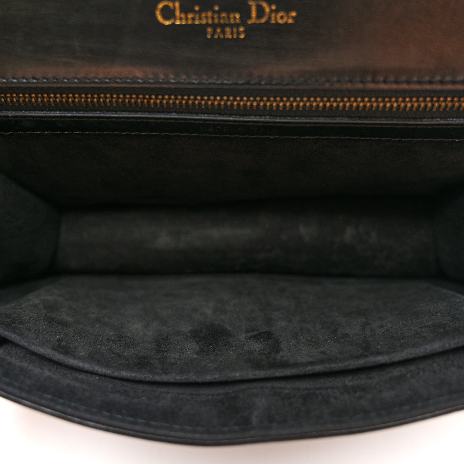 Christian Dior Lambskin Studded Medium Diorama Flap Bag Black