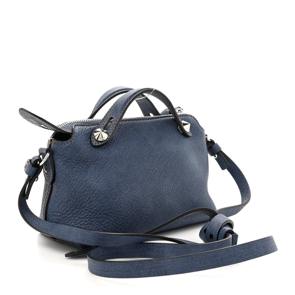 Fendi Denim Effect Cuoio Romano Mini By The Way Soft Myrtle
