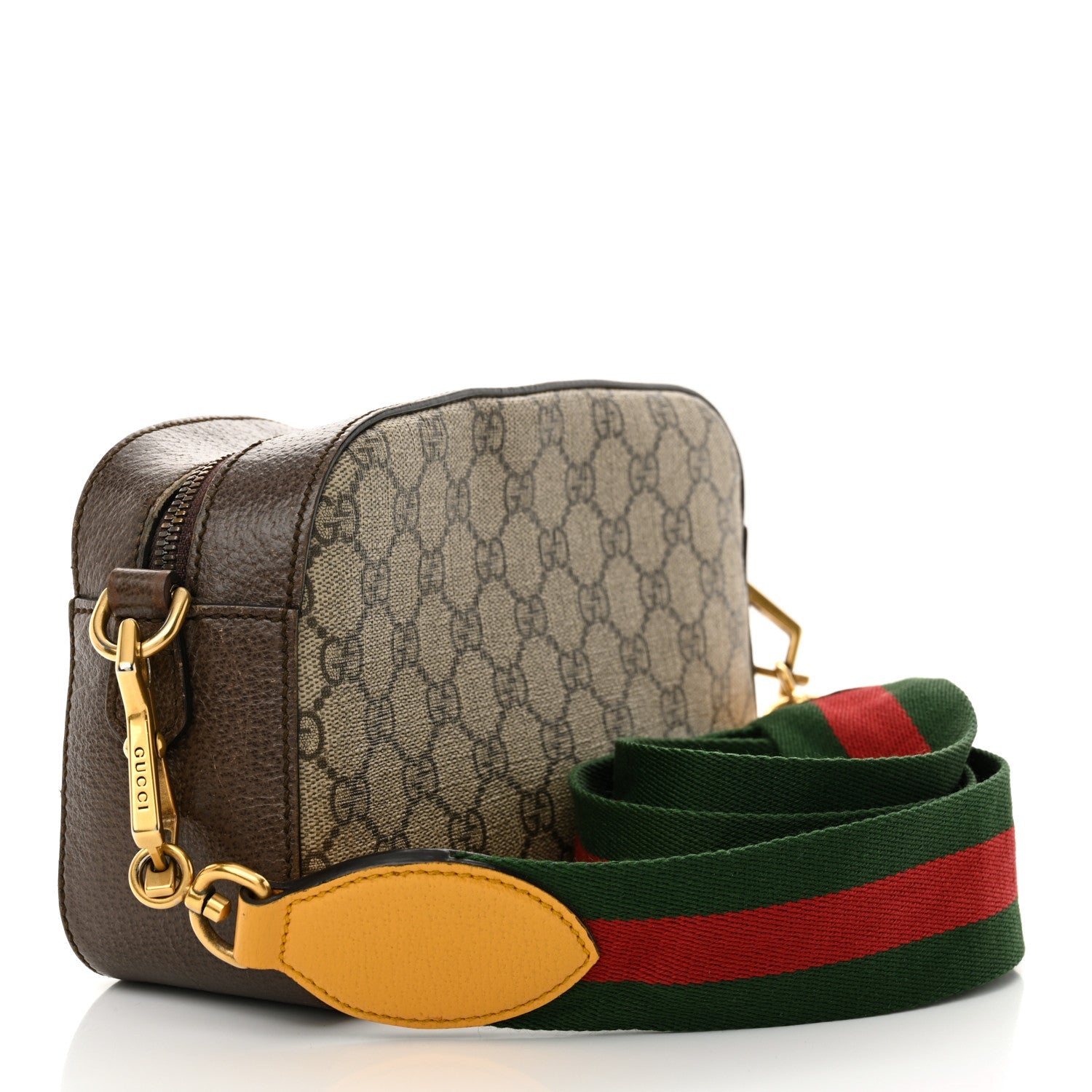 Gucci GG Supreme Monogram Web Neo Vintage Shoulder Bag Beige New Acero Crop