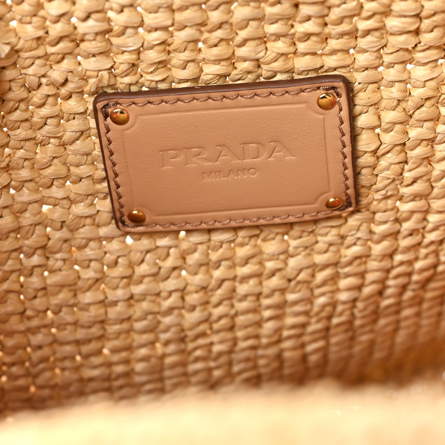 Prada Raffia Floral Small Logo Tote Naturale Arancio Naturale Arancio
