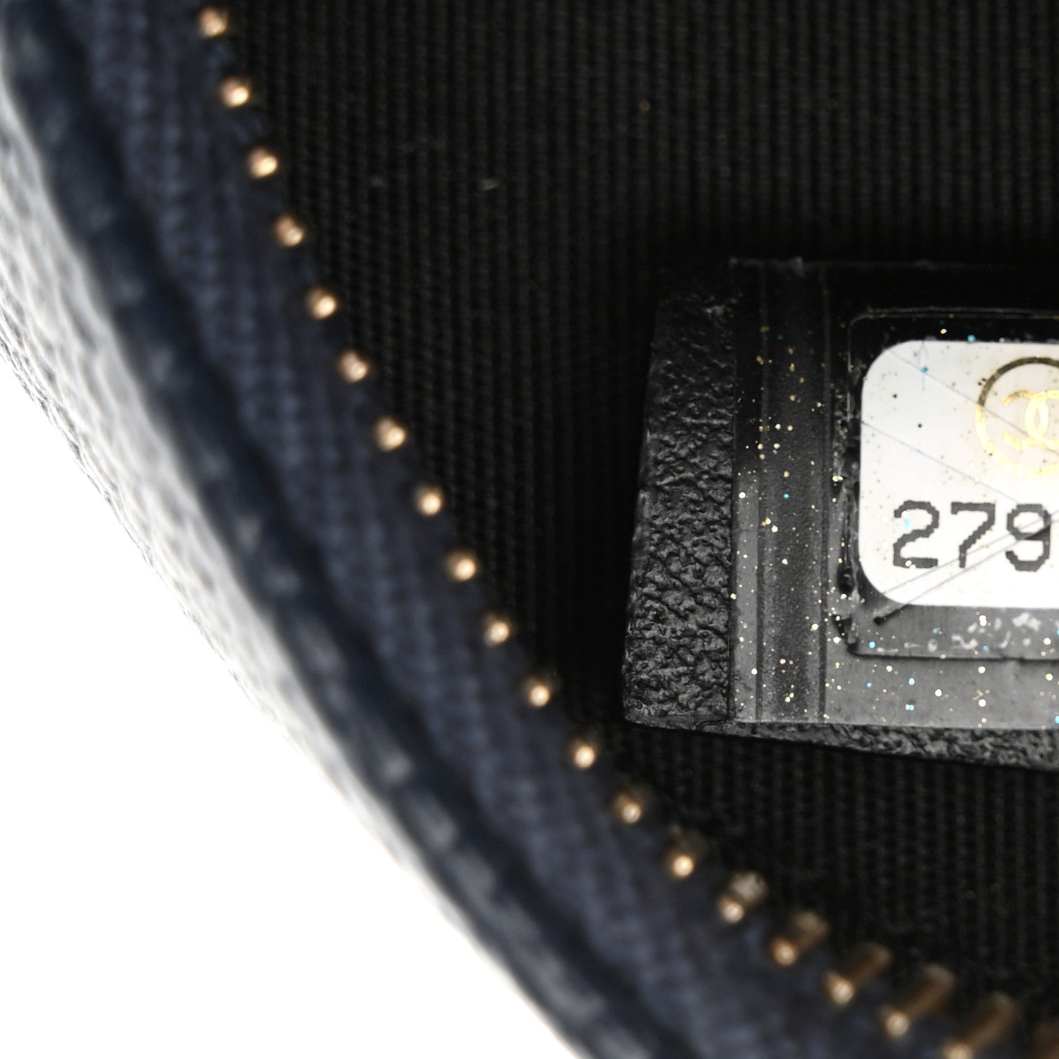 Chanel Caviar Quilted Round Filigree Crossbody Navy Black