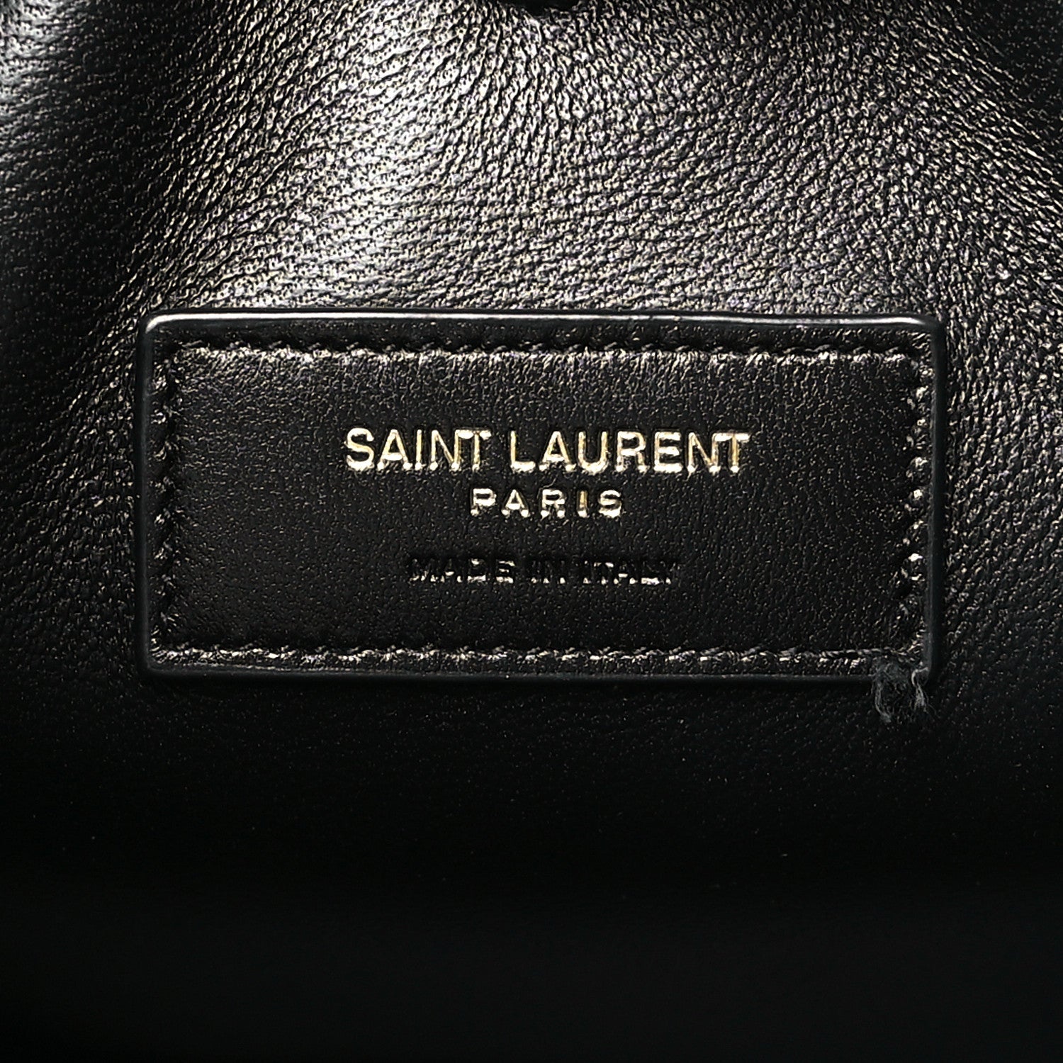 Saint Laurent Patent Calfskin Rendez-Vous Hobo Black