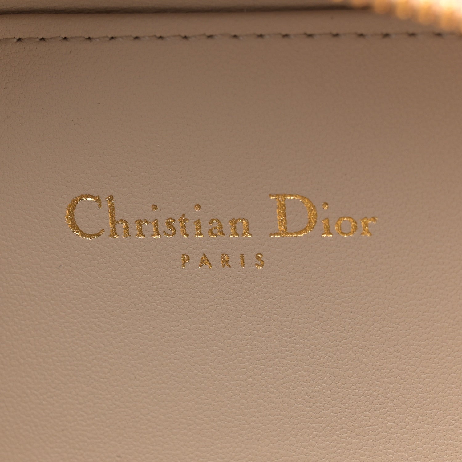 Christian Dior Calfskin CD Signature Oval Crossbody Camera Bag Caramel Beige