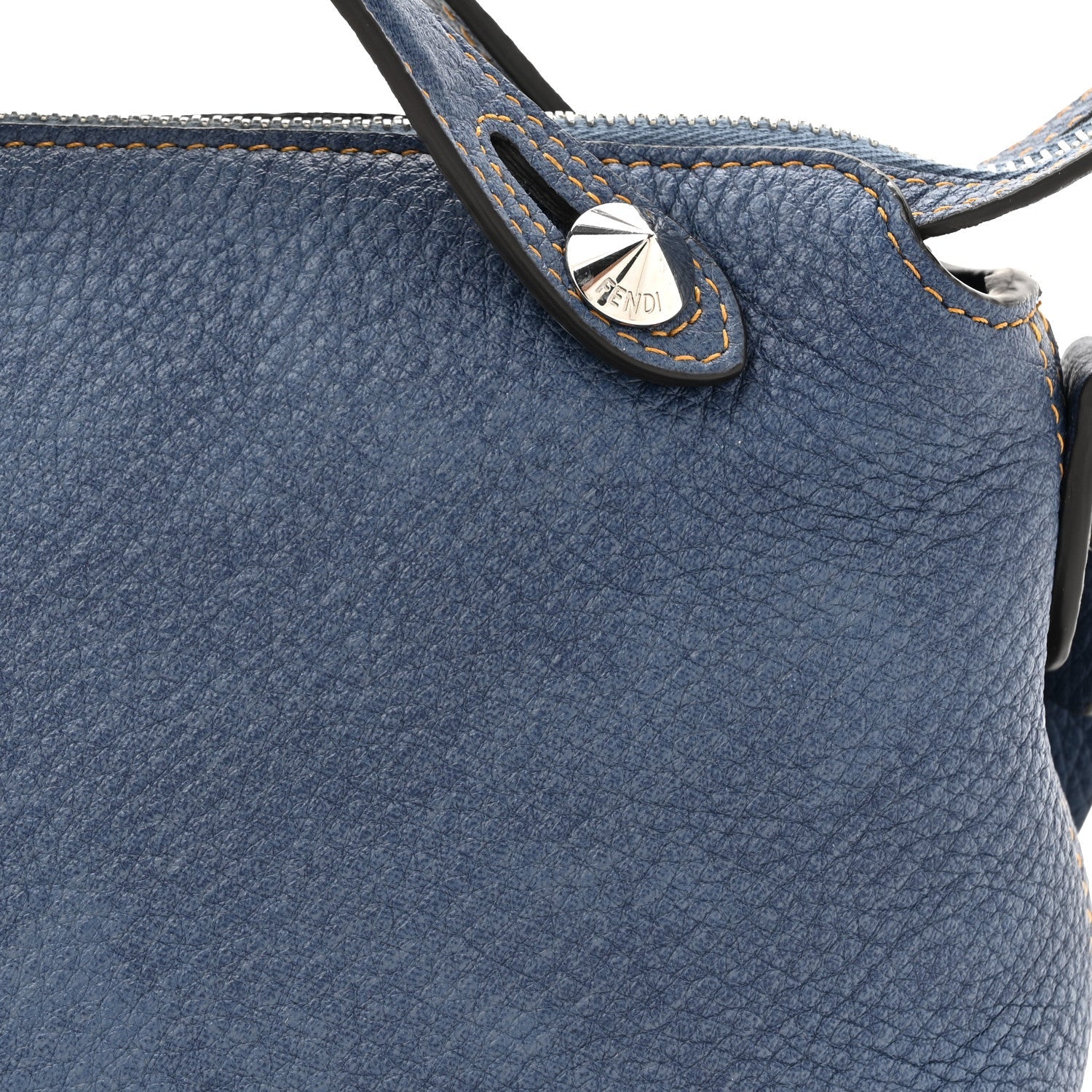 Fendi Denim Effect Cuoio Romano Mini By The Way Soft Myrtle