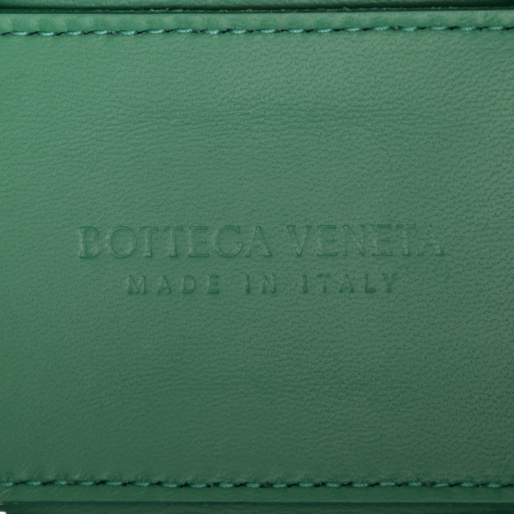 Bottega Veneta Nappa Maxi Intreccio Mini Arco Tote Green