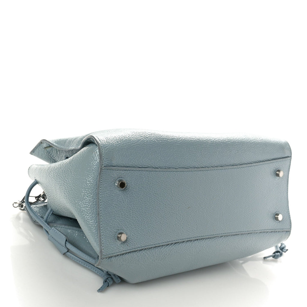 Mulberry MULBERRY Spongy Patent Iris Tote Cloud
