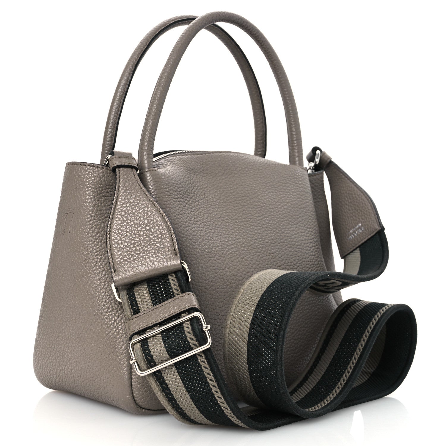 Prada Vitello Daino Soft Small Zippered Top Handle Bag Ninfea