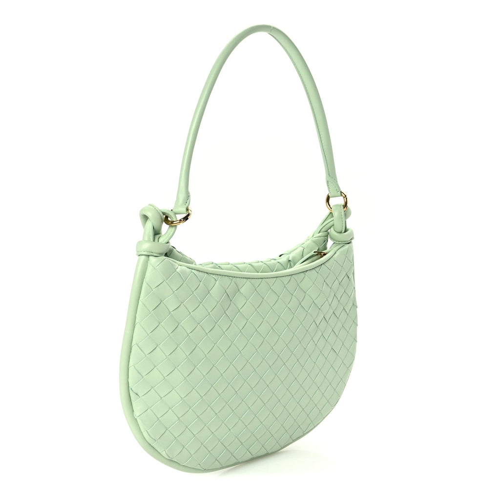 Bottega Veneta Nappa Intrecciato Medium Gemelli Fresh Mint