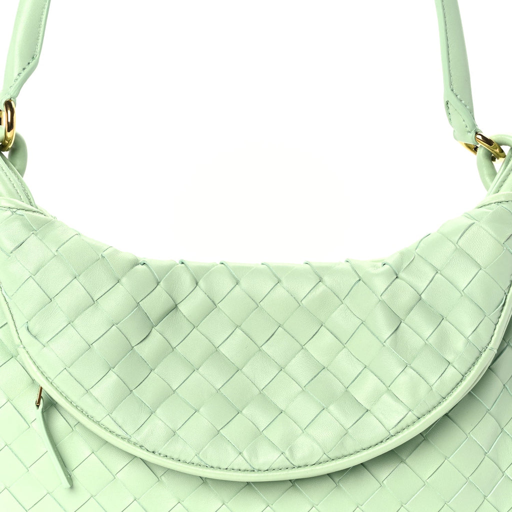 Bottega Veneta Nappa Intrecciato Medium Gemelli Fresh Mint