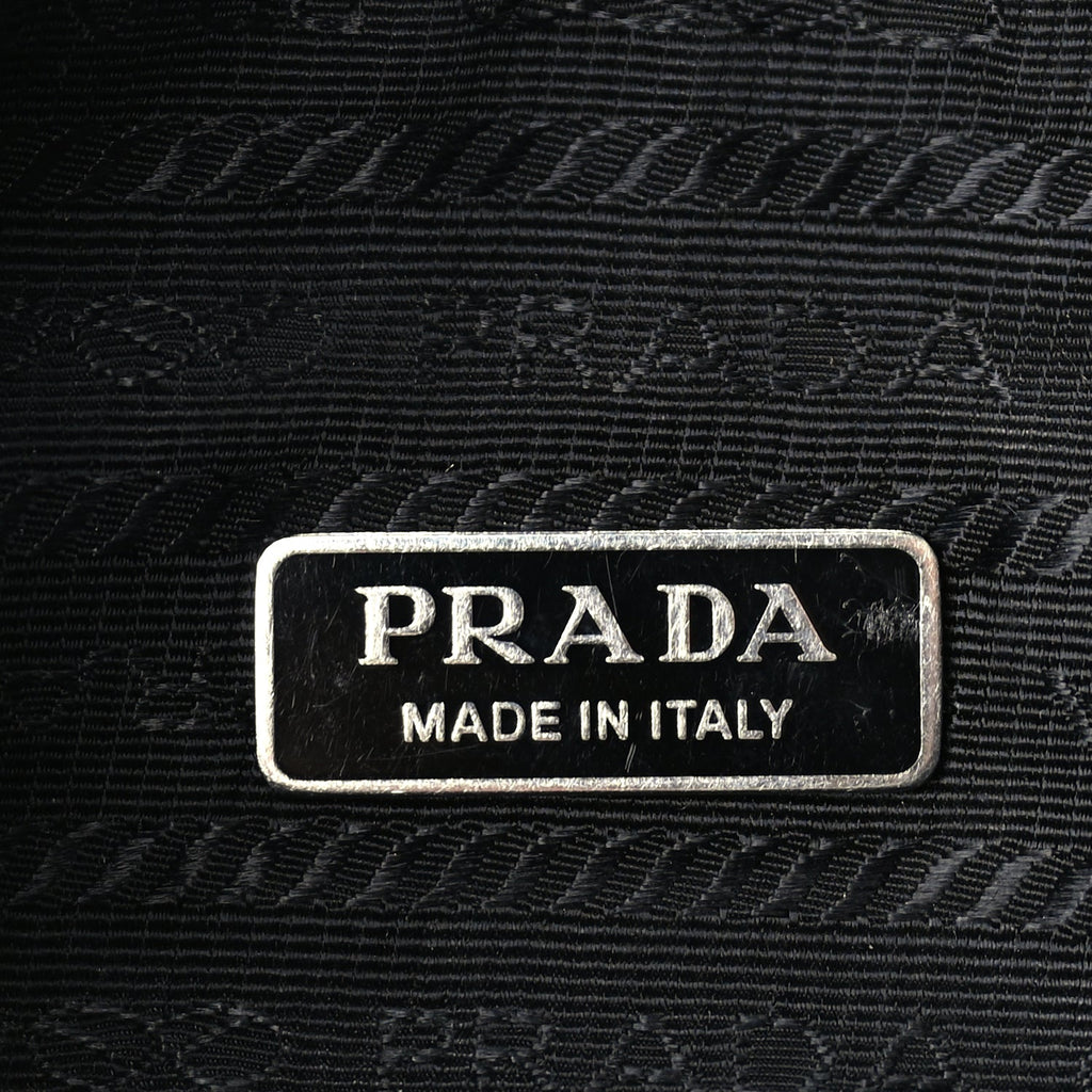 Prada Shearling Mini Re-Edition 2000 Bag  Black