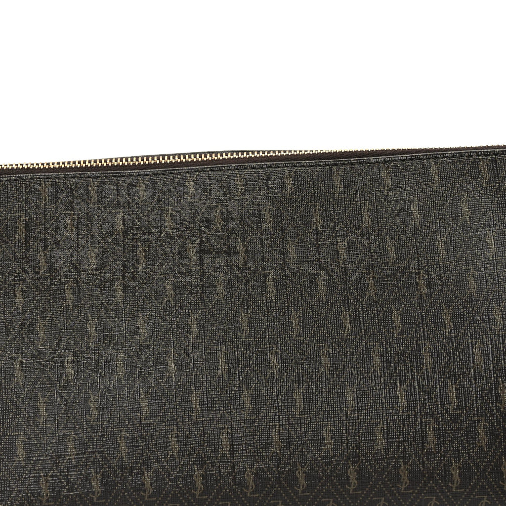 Saint Laurent Canvas Smooth Calfskin Le Monogramme Crossbody Bag Chestnut