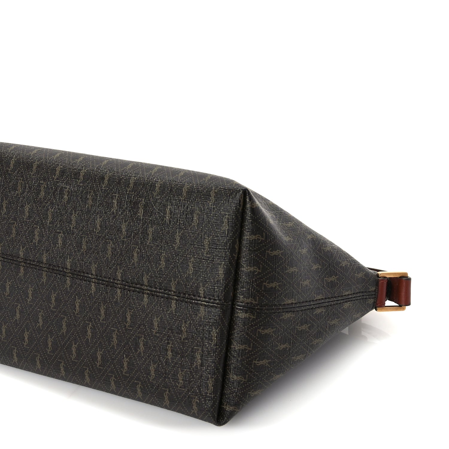 Saint Laurent Canvas Smooth Calfskin Le Monogramme Crossbody Bag Chestnut