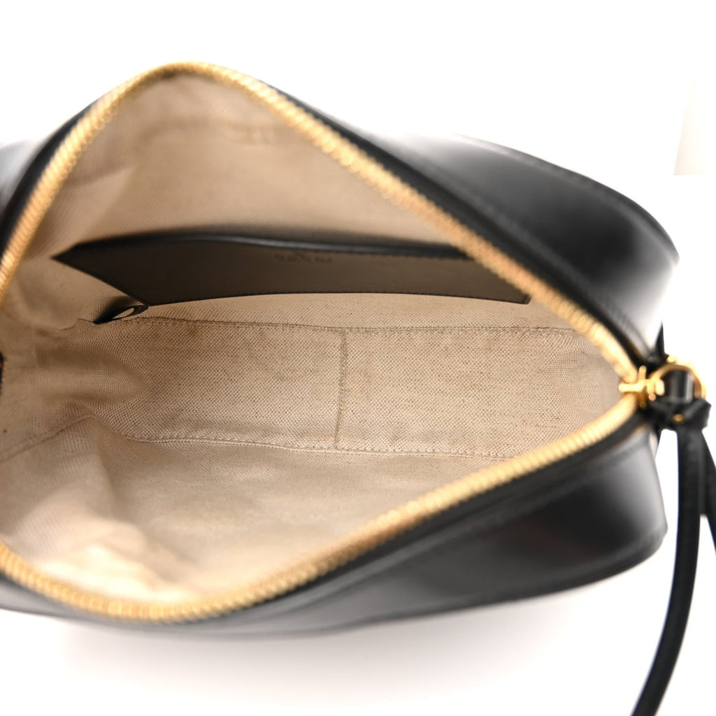 Gucci Calfskin GG Matelasse Shoulder Bag Black Natural