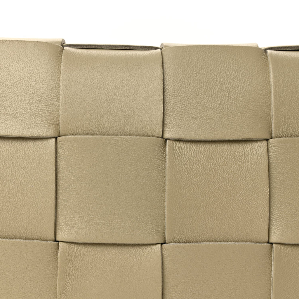 Bottega Veneta Lambskin Maxi Intrecciato Cassette Crossbody Bag  New Sauge