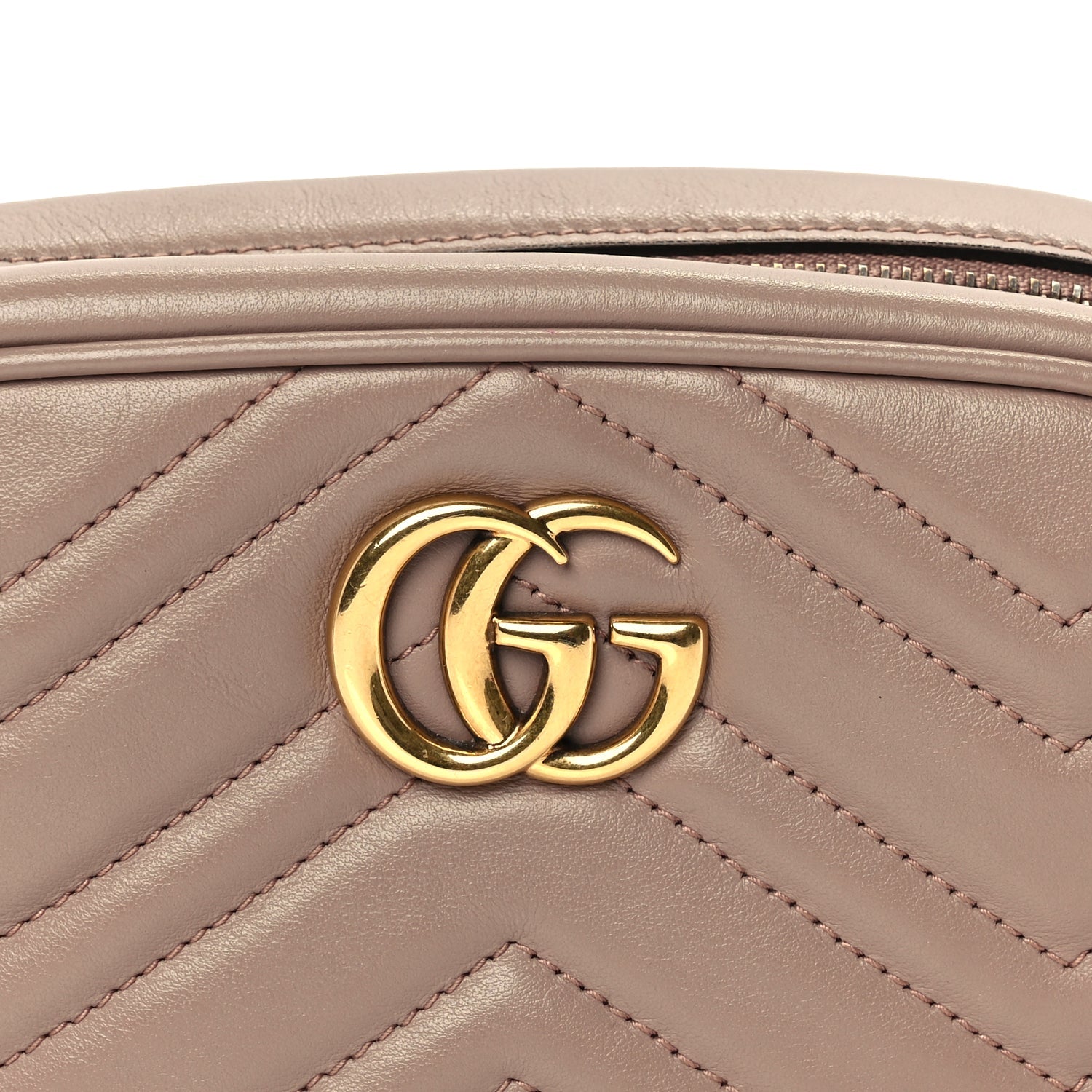 Gucci Calfskin Matelasse Mini GG Marmont Chain Shoulder Bag  Perfect Pink