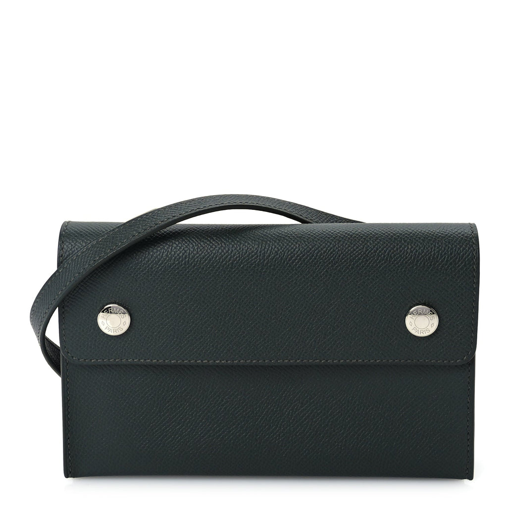 Hermes Epsom Hermesnap Wallet  Vert Amande