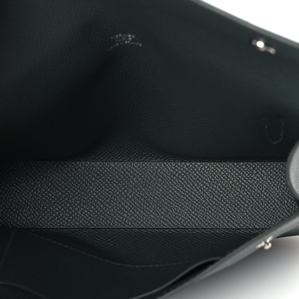 Hermes Epsom Hermesnap Wallet  Vert Amande