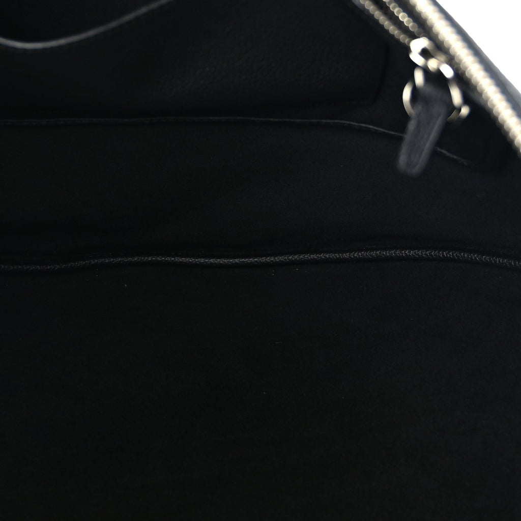Gucci Grained Calfskin Large B Shoulder Bag Black