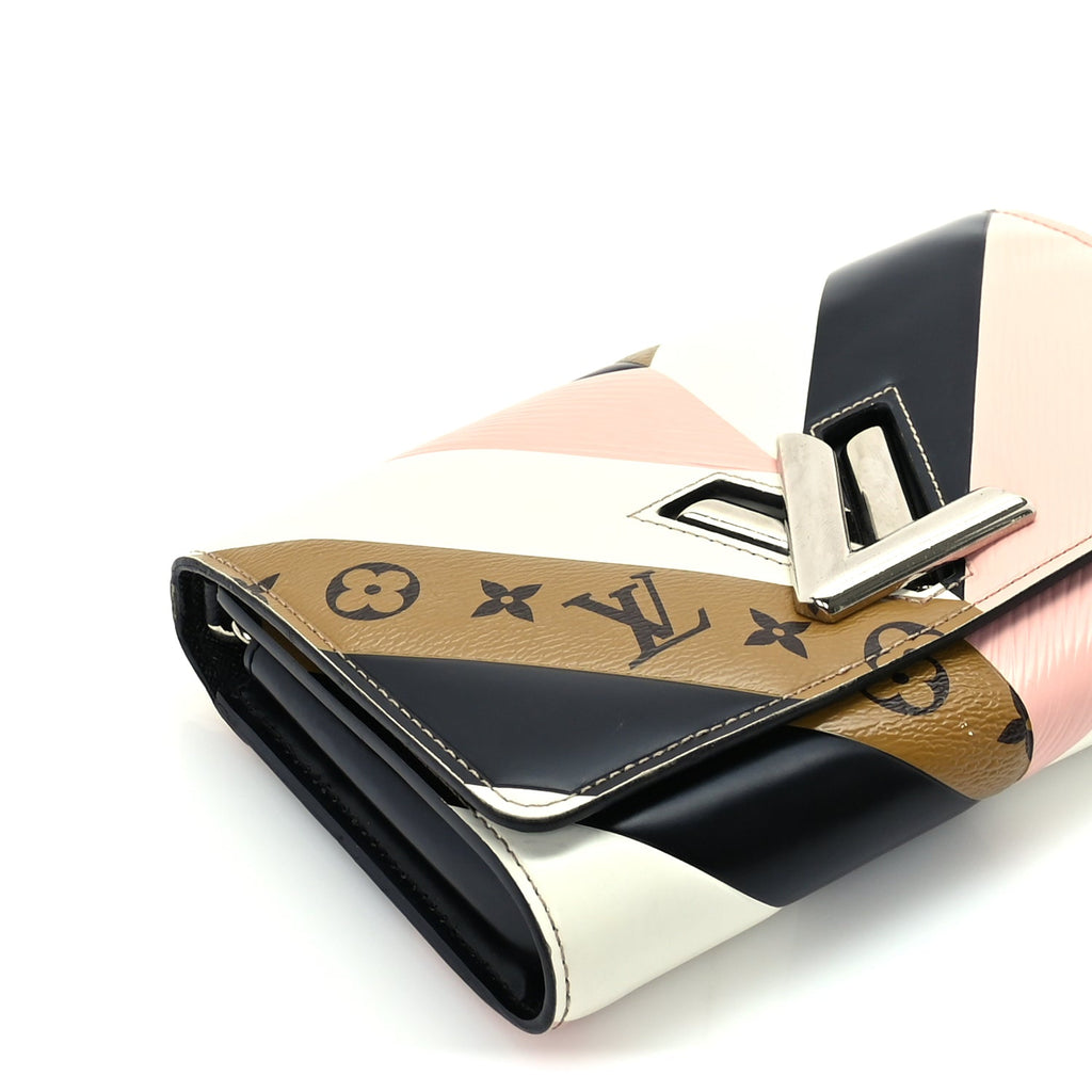 Louis Vuitton Epi Reverse Monogram Twist Chain Wallet Rose Ballerine