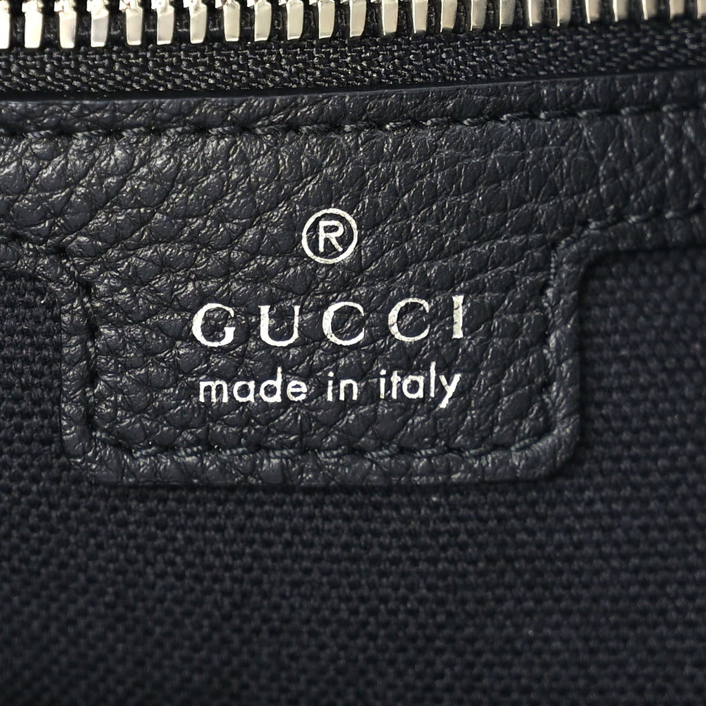Gucci Grained Calfskin Large B Shoulder Bag Black