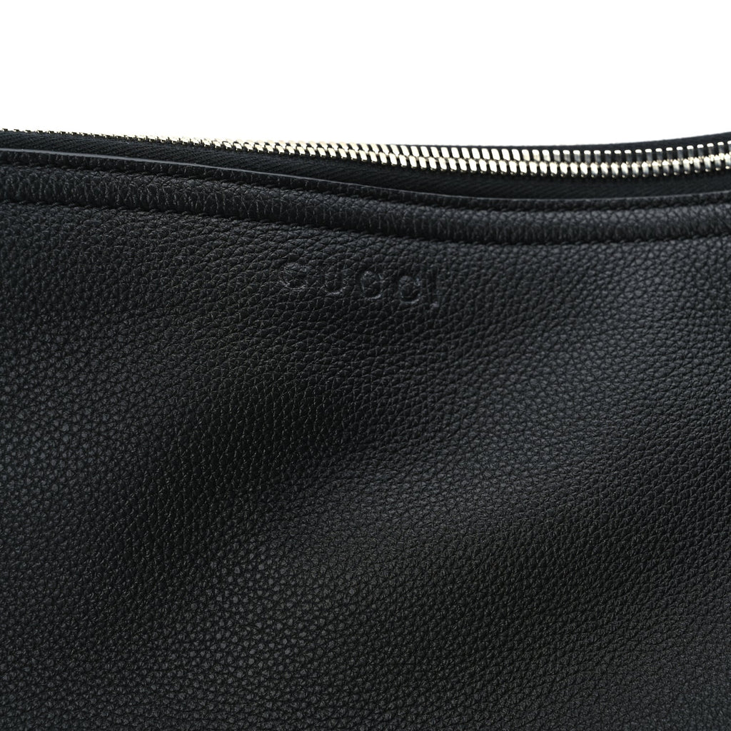 Gucci Grained Calfskin Large B Shoulder Bag Black