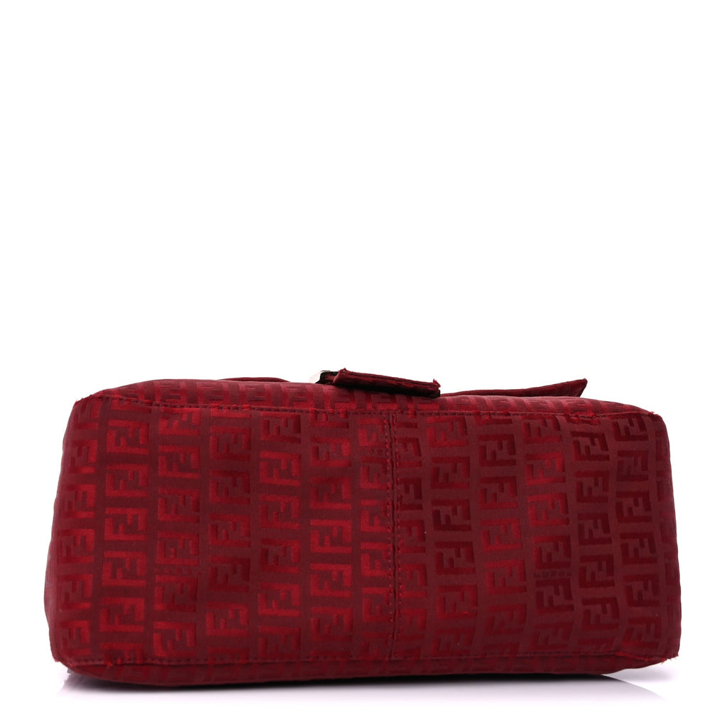 Fendi Zucchino Mama Baguette Bordeaux Rubino