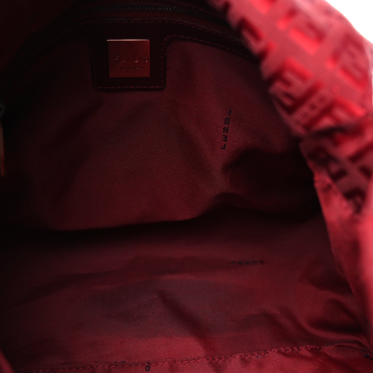 Fendi Zucchino Mama Baguette Bordeaux Rubino