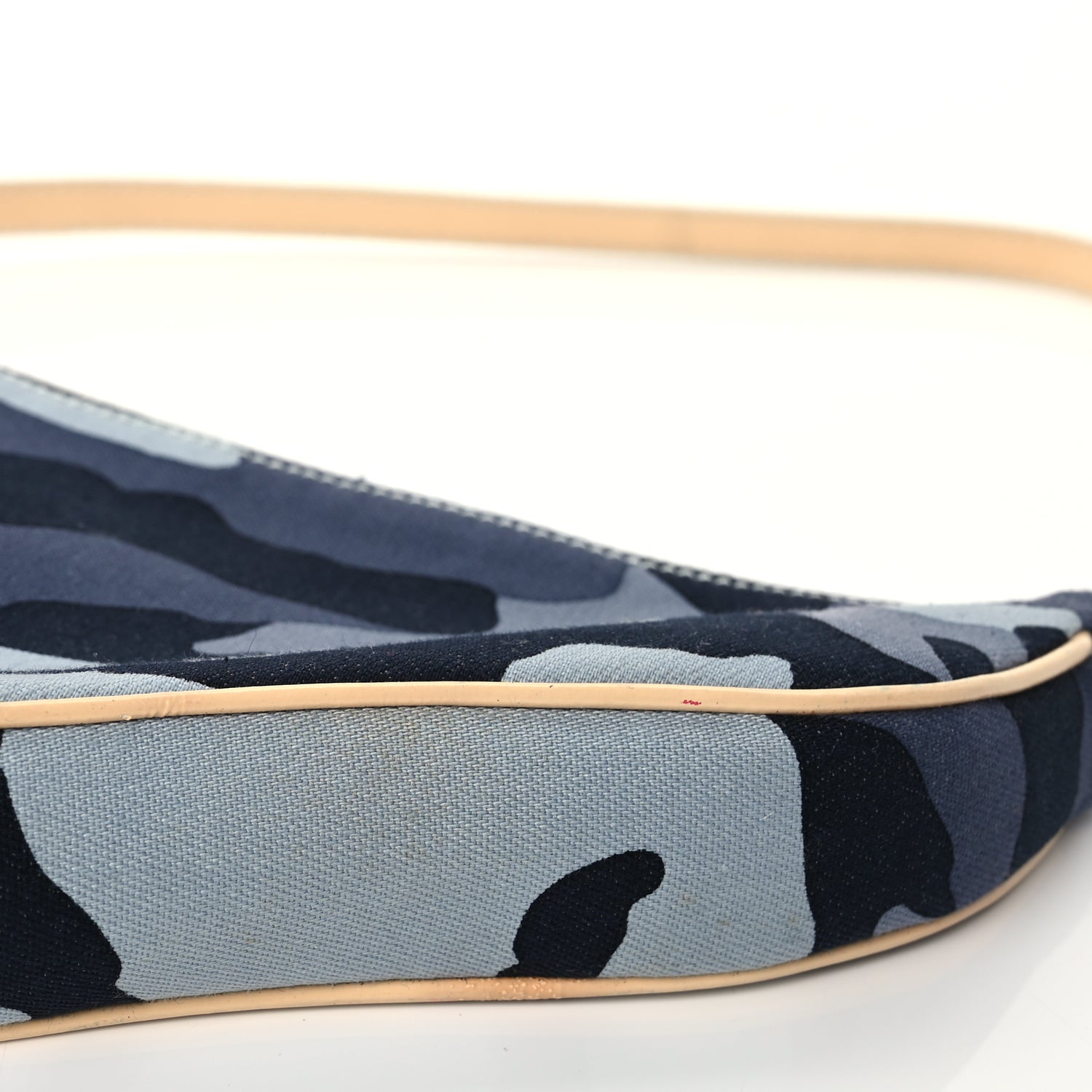 Christian Dior Canvas Camouflage Mini Saddle Pochette Blue