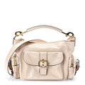 Chloe  Shiny Calfskin Medium Double Carry Camera Bag Sweet Beige