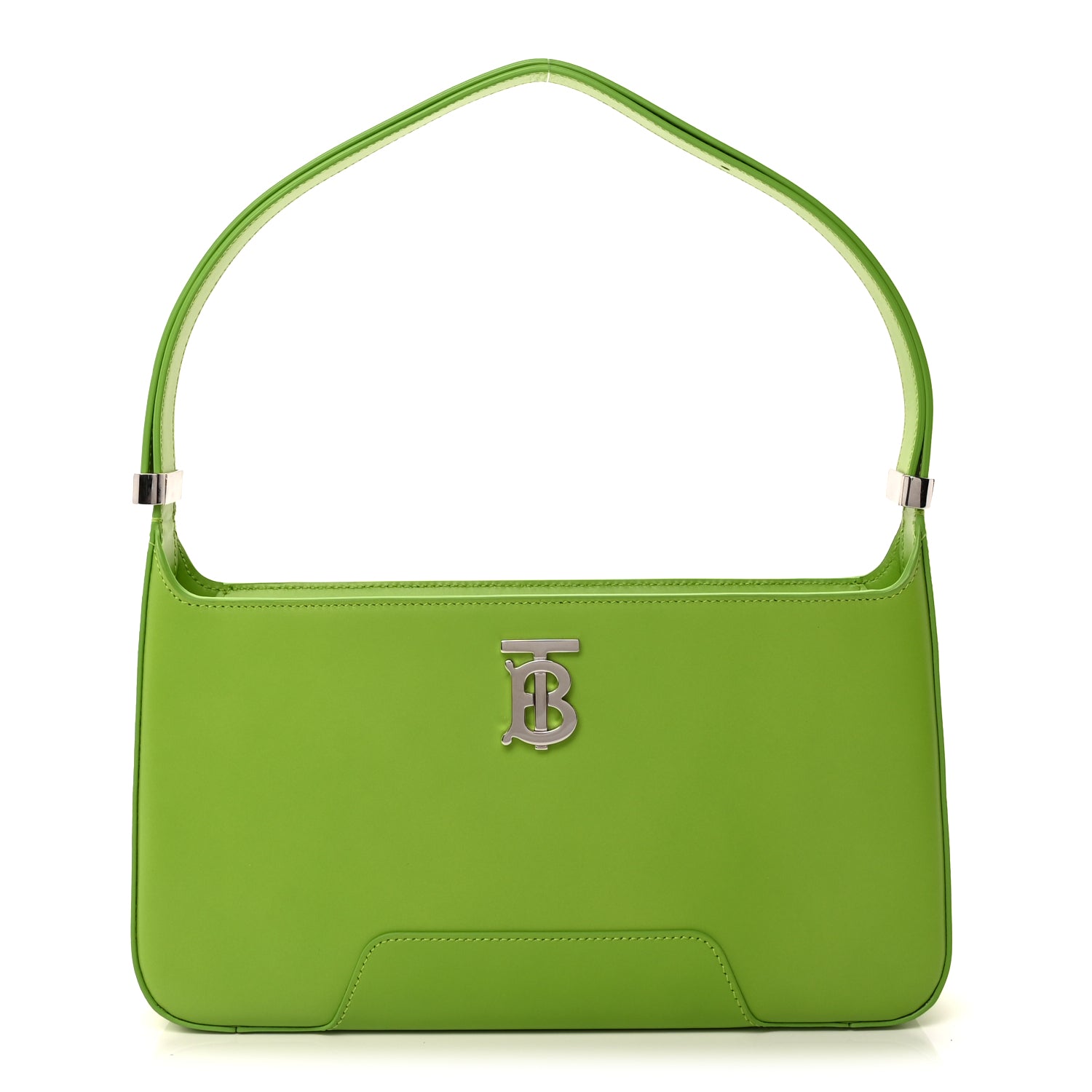 Burberry Smooth Calfskin Medium TB Shoulder Bag Brilliant Green