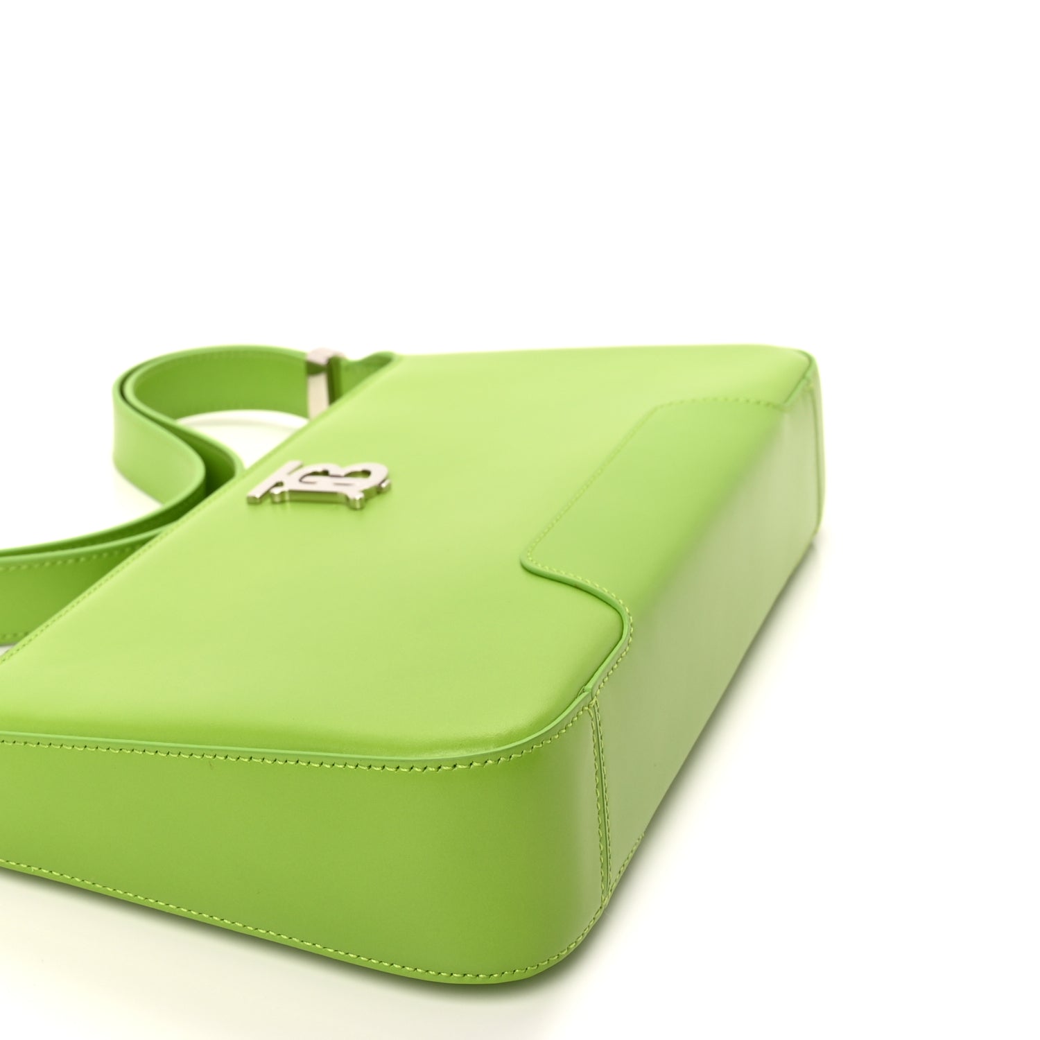 Burberry Smooth Calfskin Medium TB Shoulder Bag Brilliant Green