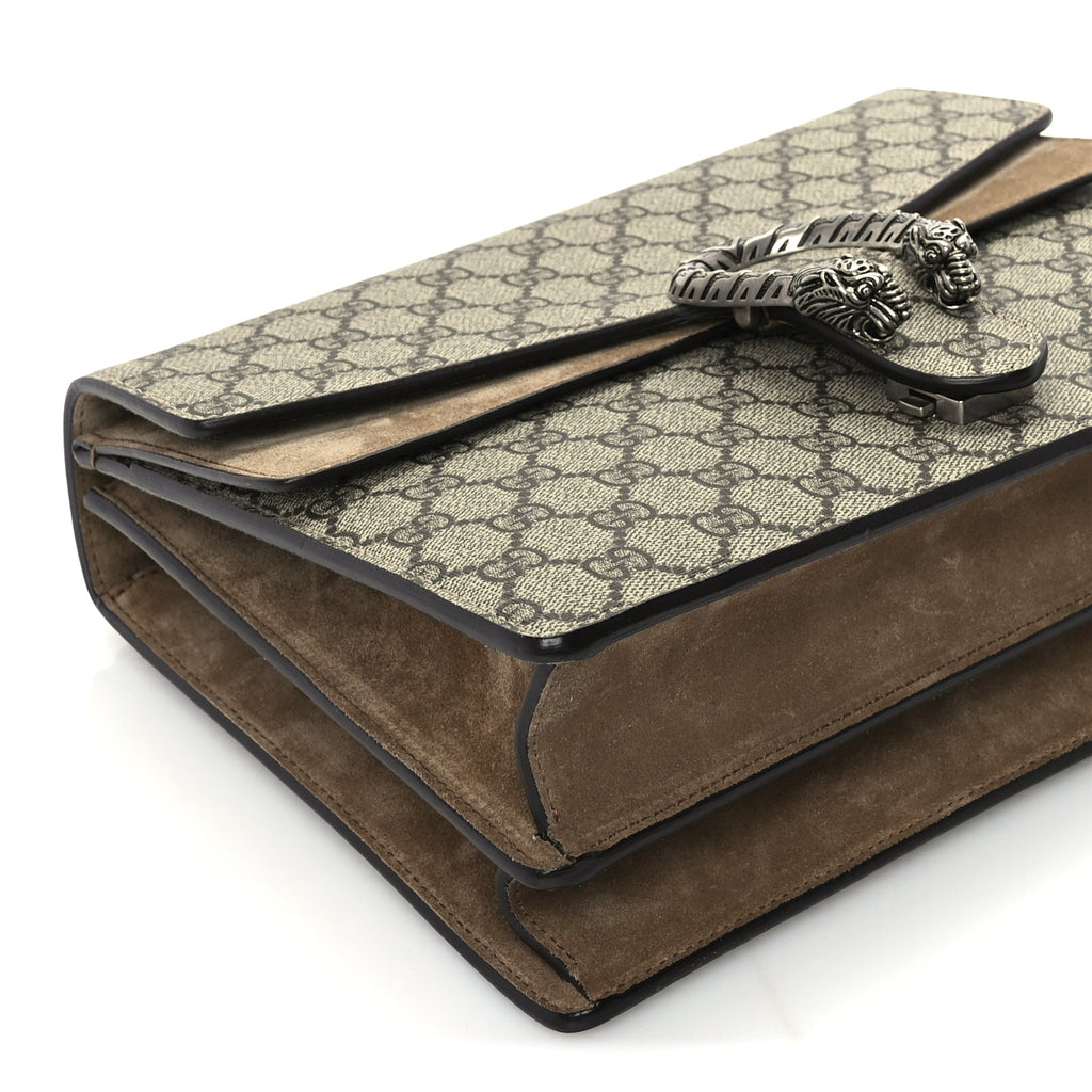 Gucci GG Supreme Monogram Medium Dionysus Shoulder Bag Taupe