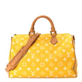 Louis Vuitton Calfskin Monogram Speedy P9 Bandouliere 40 Jaune Mat