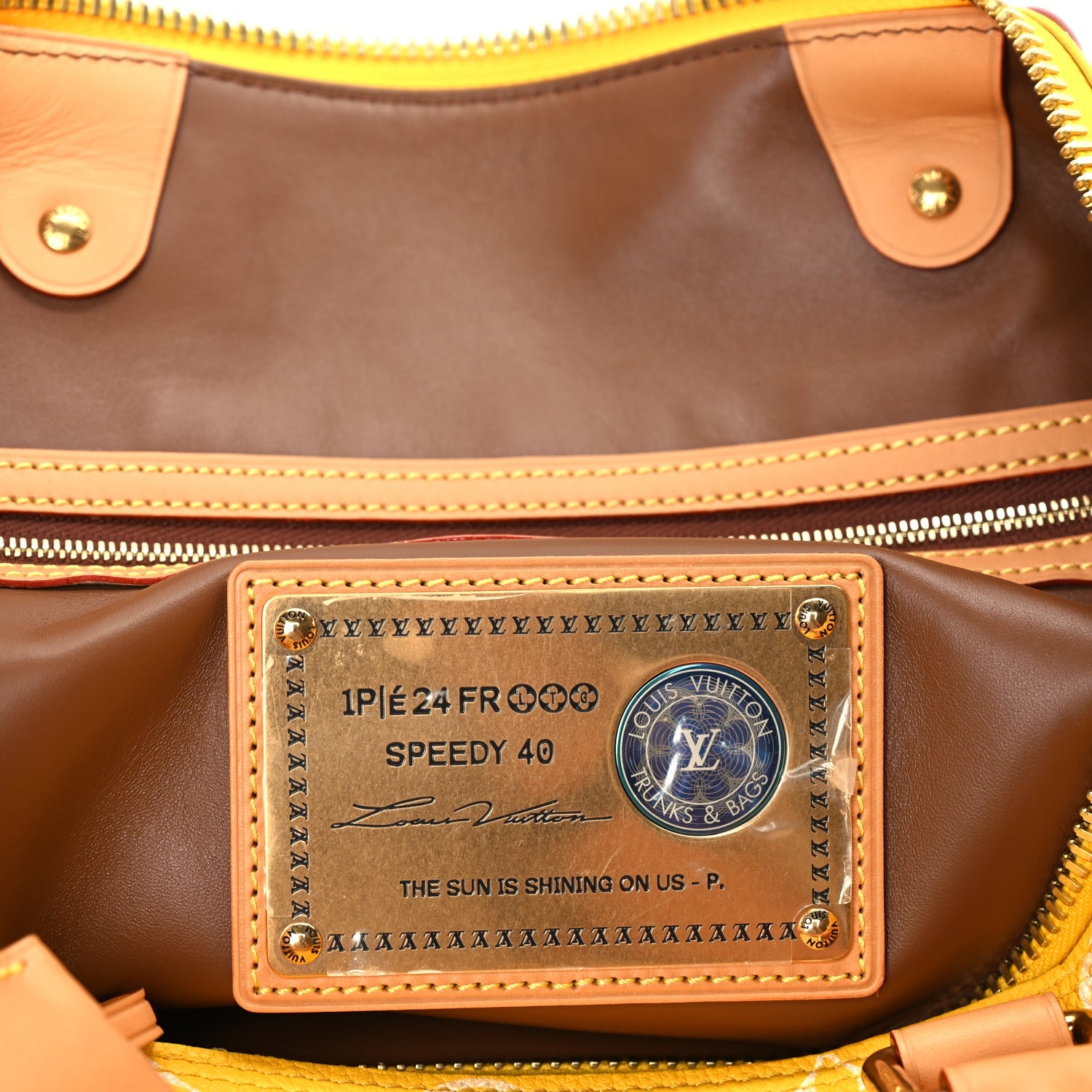 Louis Vuitton Calfskin Monogram Speedy P9 Bandouliere 40 Jaune Mat