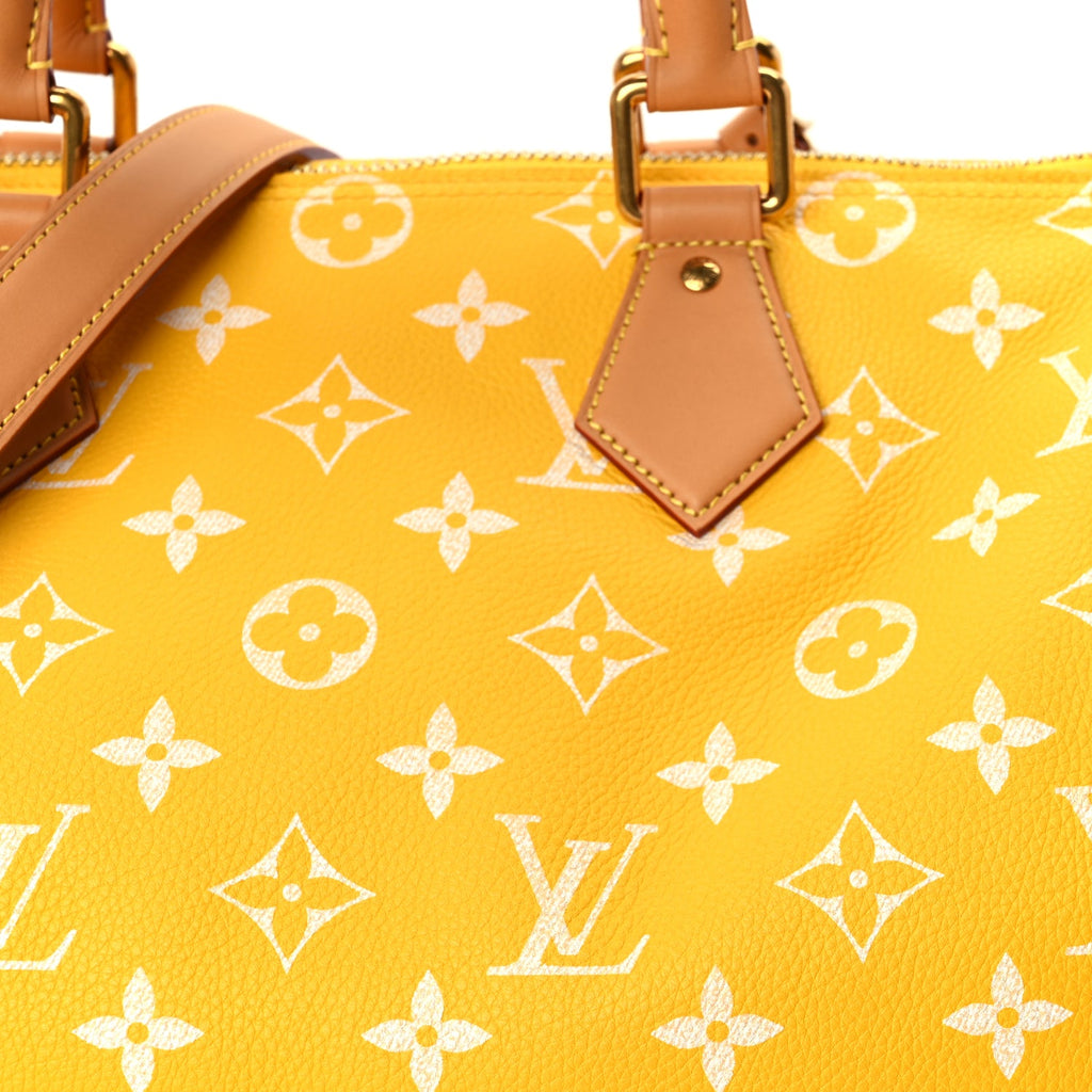 Louis Vuitton Calfskin Monogram Speedy P9 Bandouliere 40 Jaune Mat