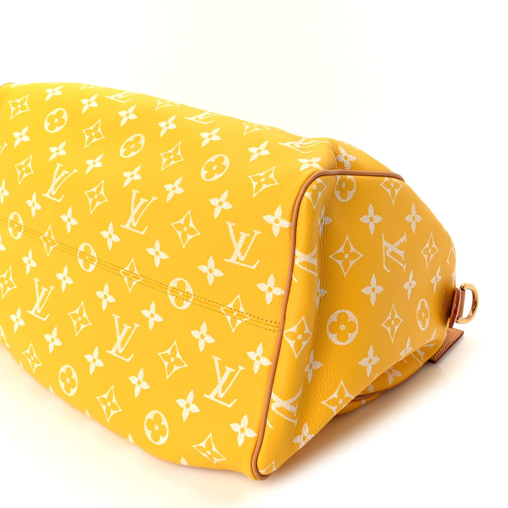 Louis Vuitton Calfskin Monogram Speedy P9 Bandouliere 40 Jaune Mat