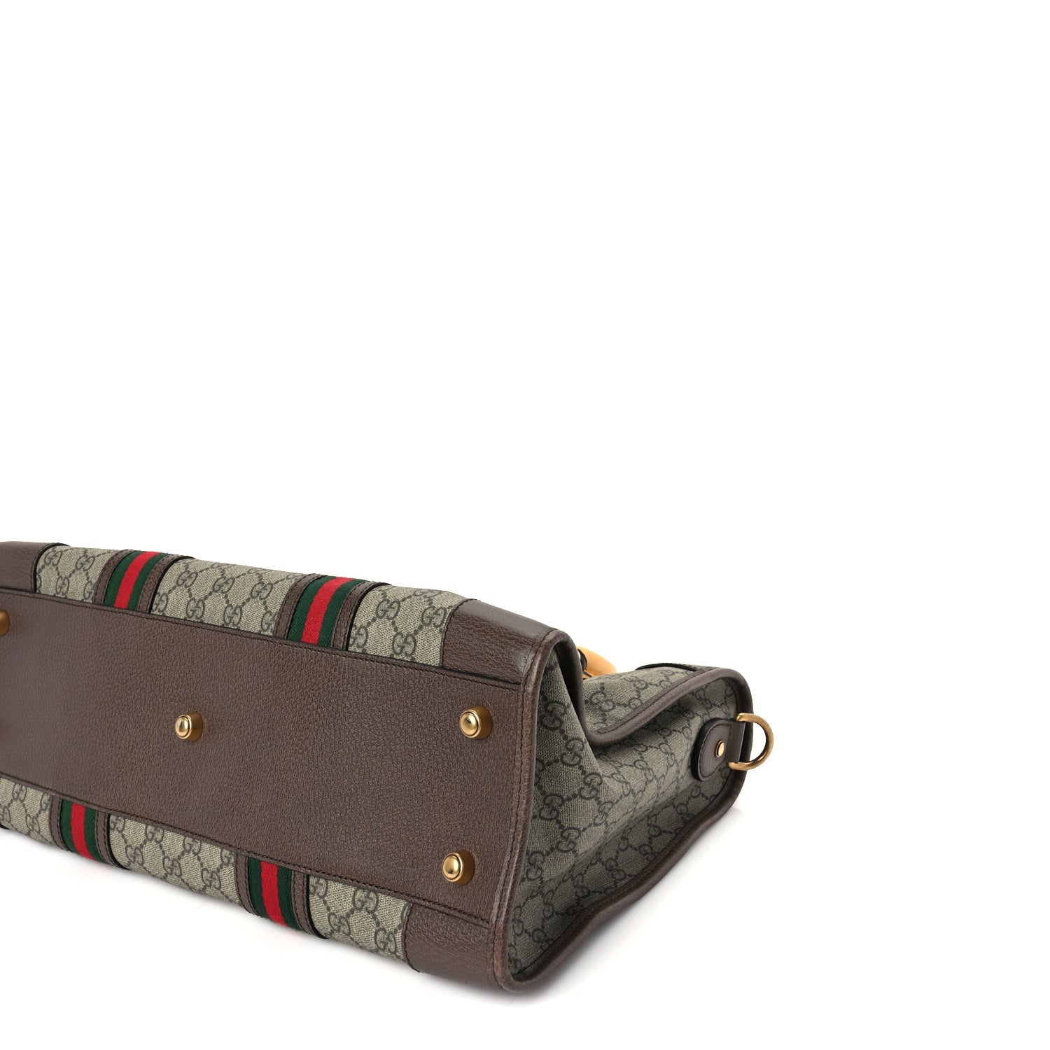 Gucci Soft GG Supreme Monogram Web Neo Vintage Duffle Bag Beige New Acero Crop
