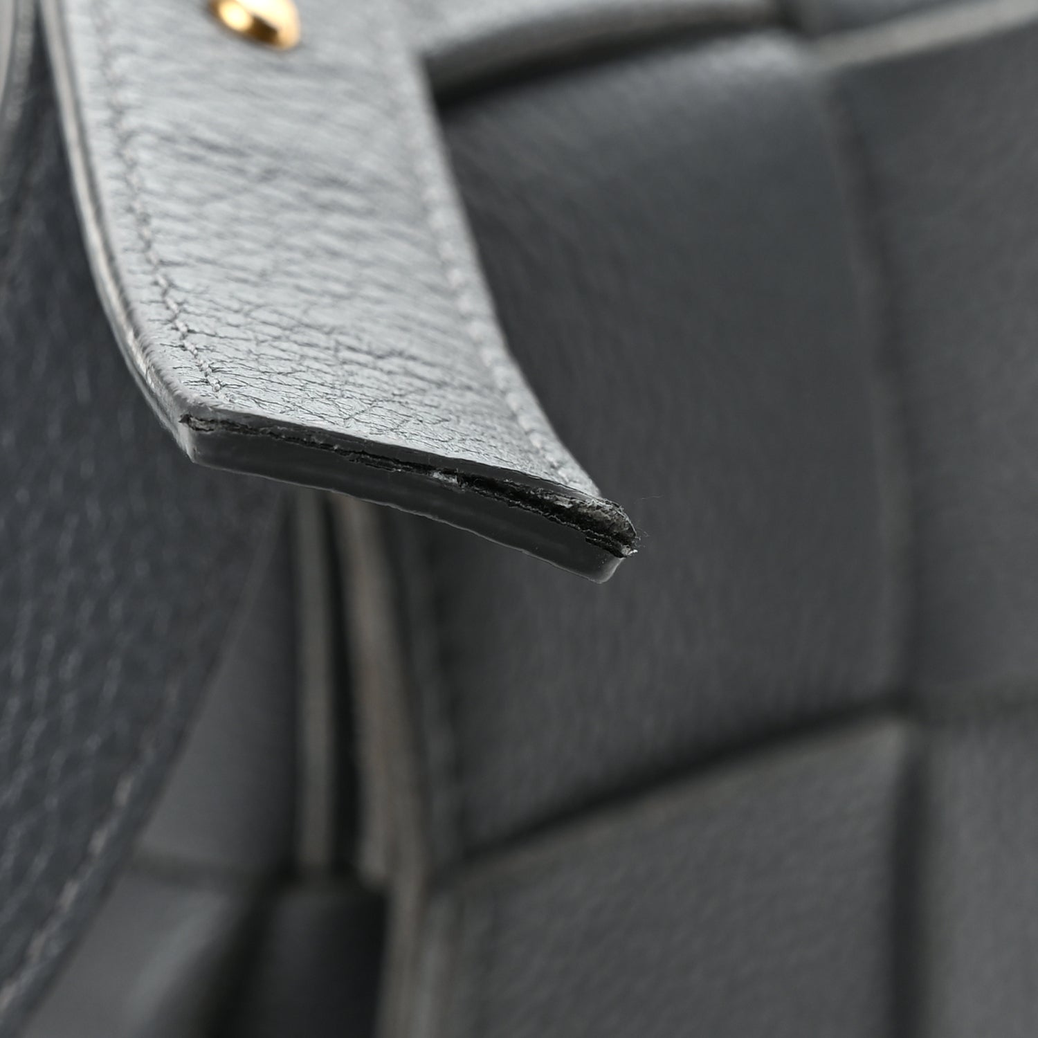 Bottega Veneta Grained Calfskin Maxi Intrecciato Cassette Crossbody Bag Thunder