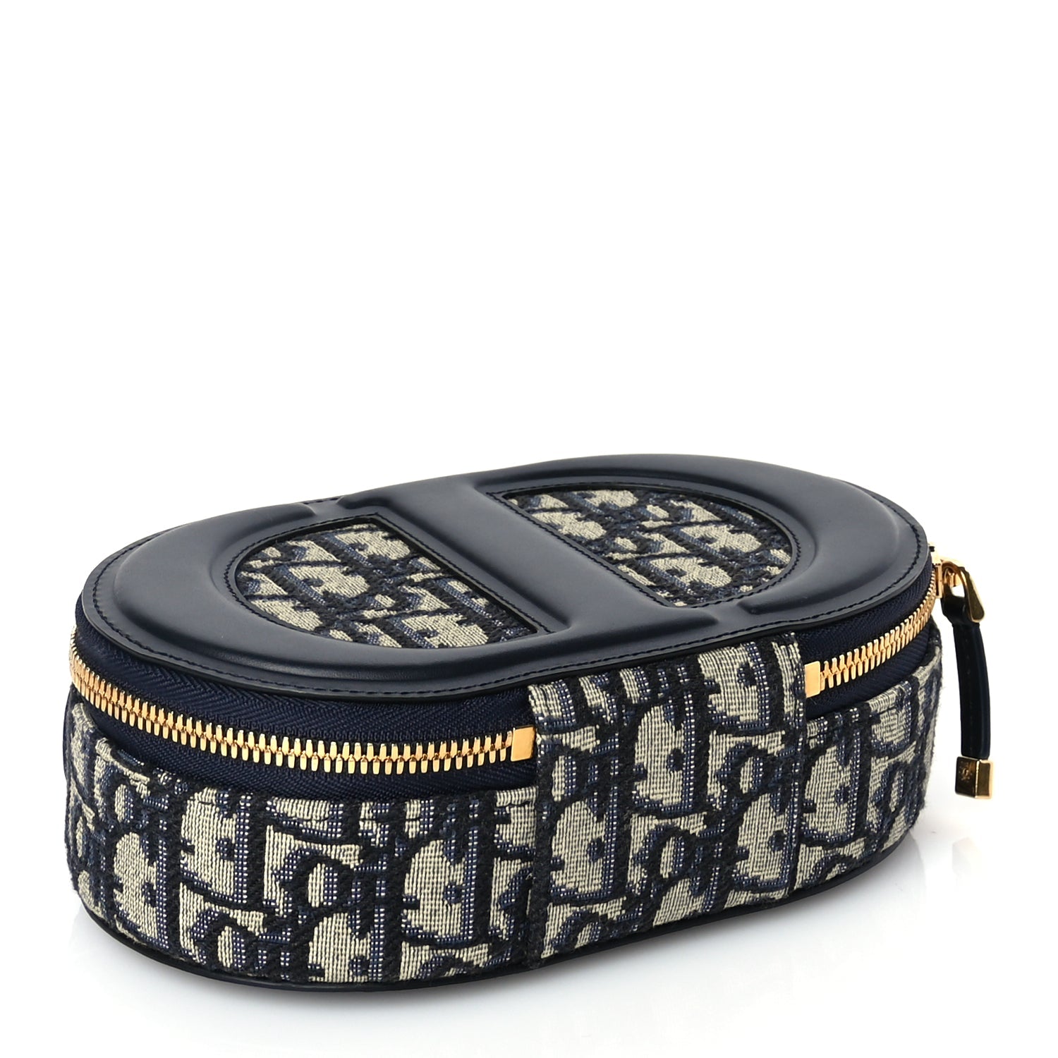 Christian Dior Oblique CD Signature Oval Crossbody Camera Bag Blue Multicolor Blue Multicolor