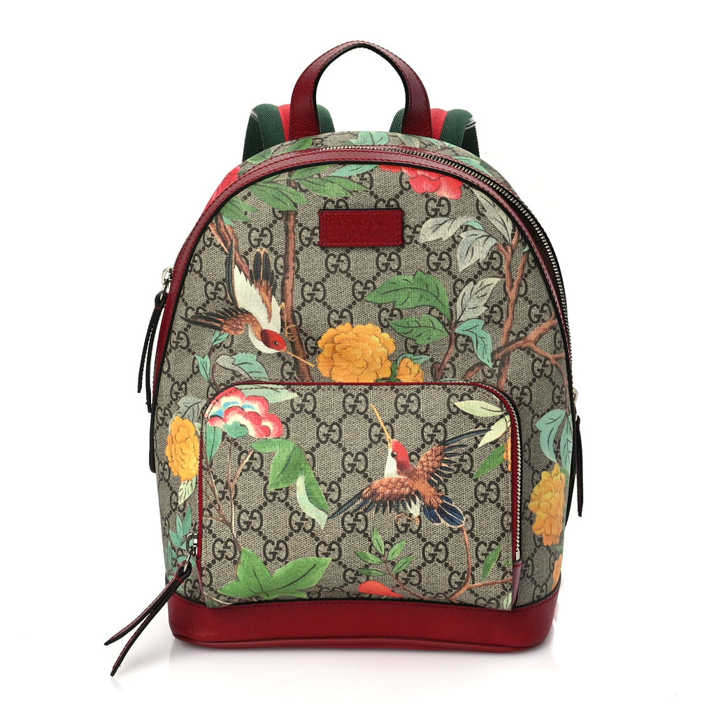 Gucci GG Supreme Monogram Tian Web Small Day Backpack Multicolor