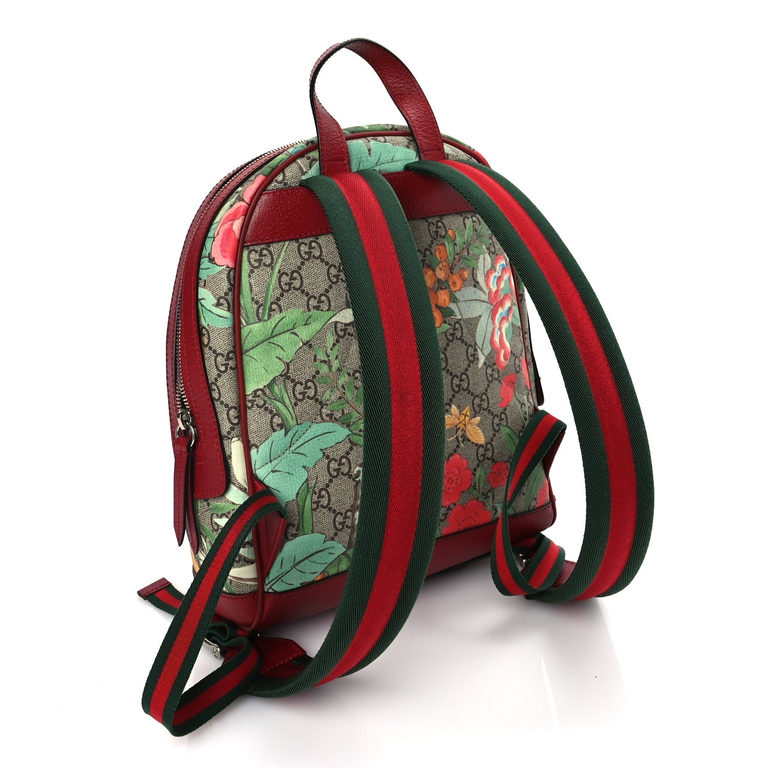 Gucci GG Supreme Monogram Tian Web Small Day Backpack Multicolor