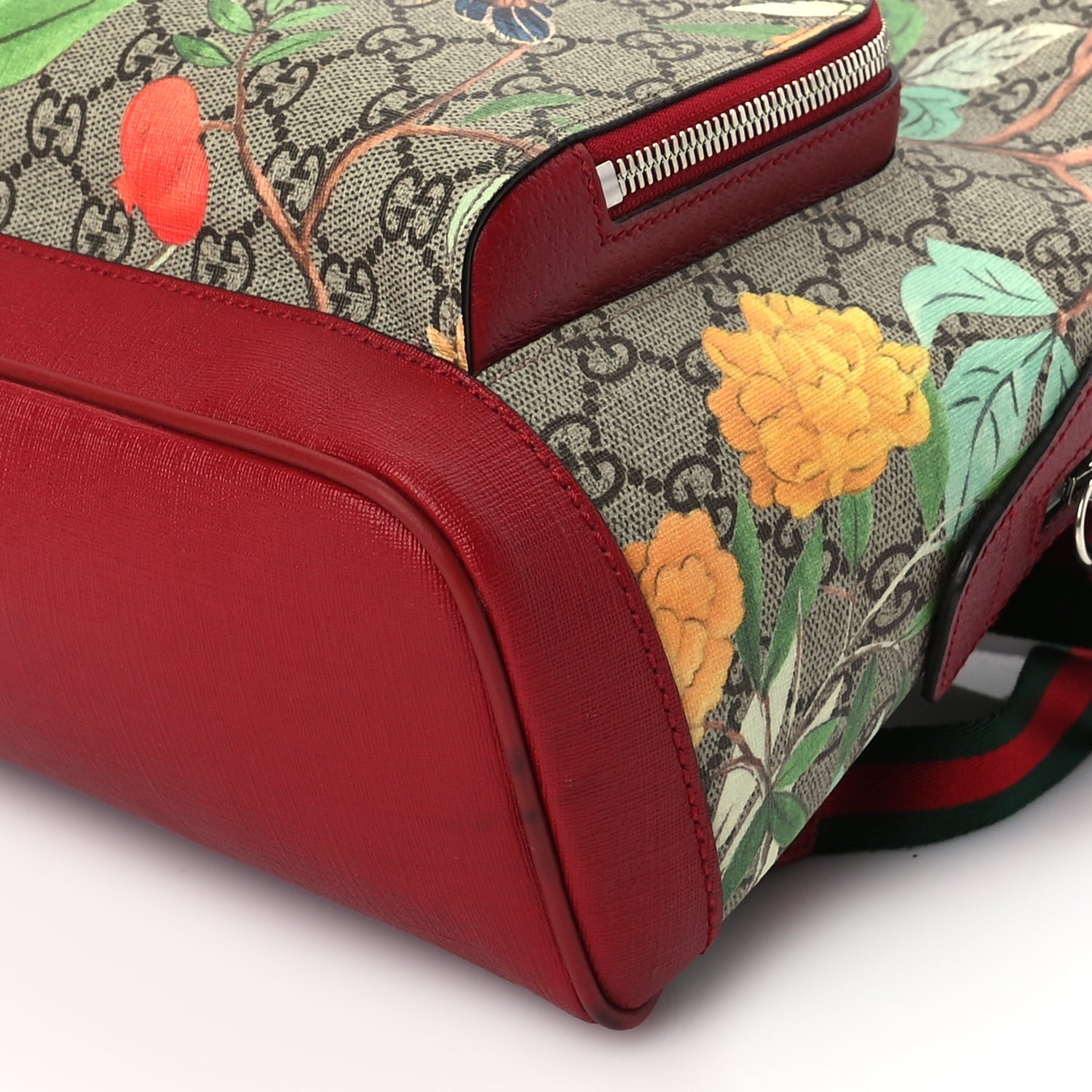 Gucci GG Supreme Monogram Tian Web Small Day Backpack Multicolor