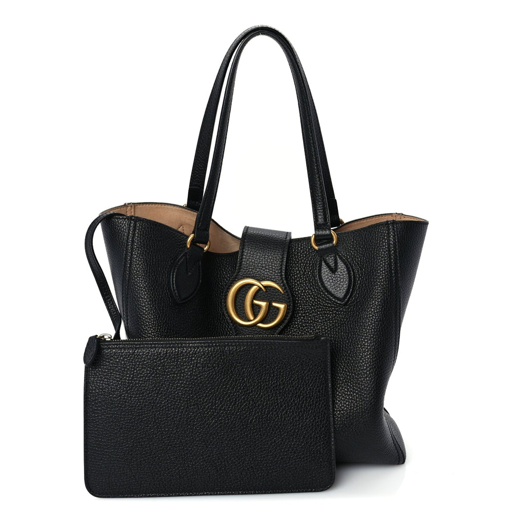 Gucci New Sakai Calfskin Lux Small Dahlia Tote  Black