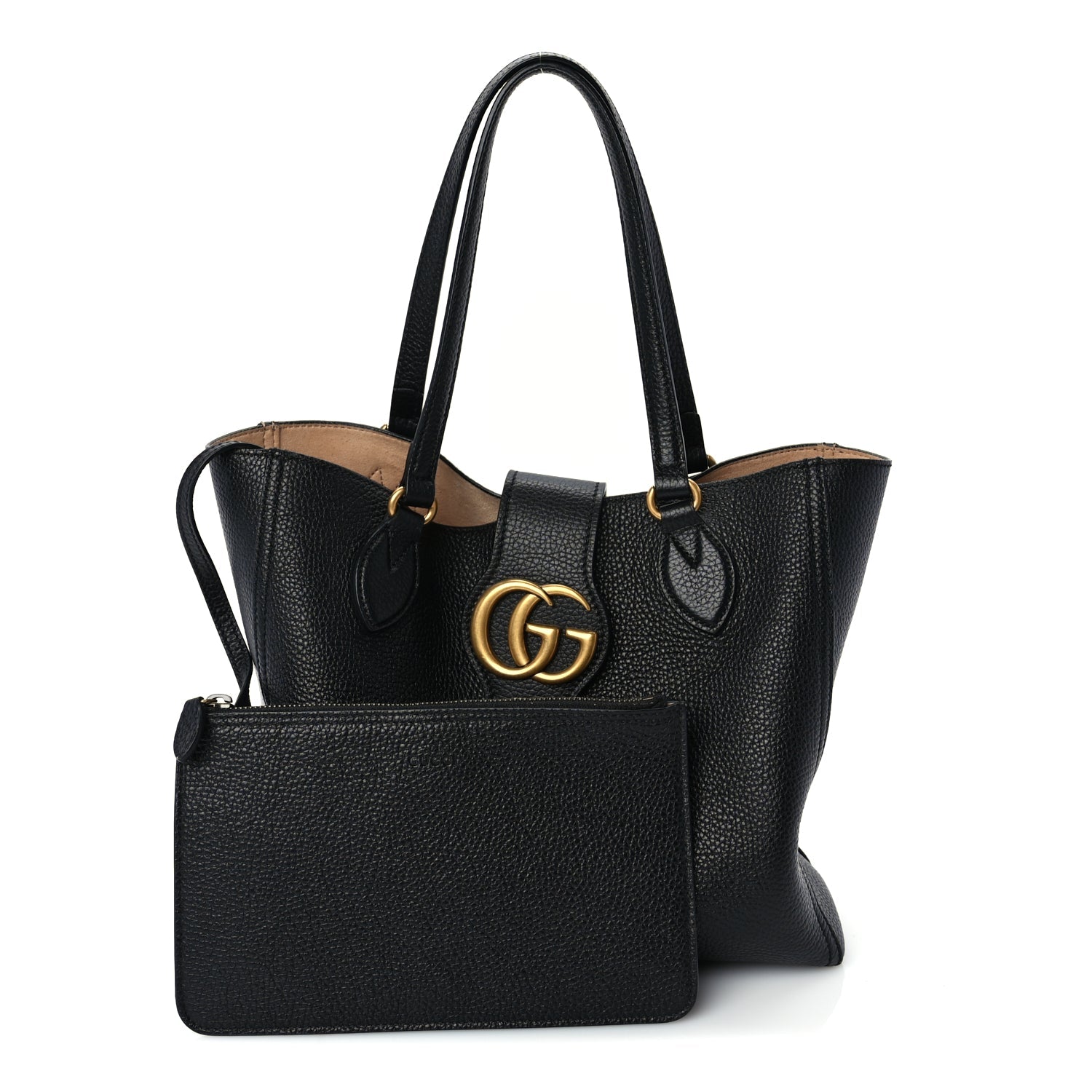 Gucci New Sakai Calfskin Lux Small Dahlia Tote  Black